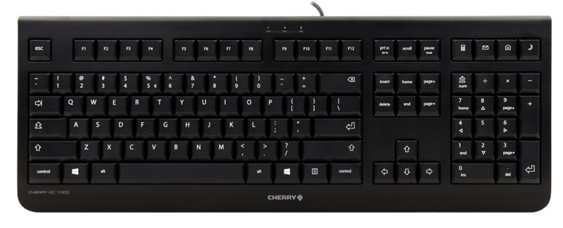 Thumbnail - CHERRY Tastatur KC 1000 JK-0800EU-2 Verkabelt Schwarz QWERTY (US)