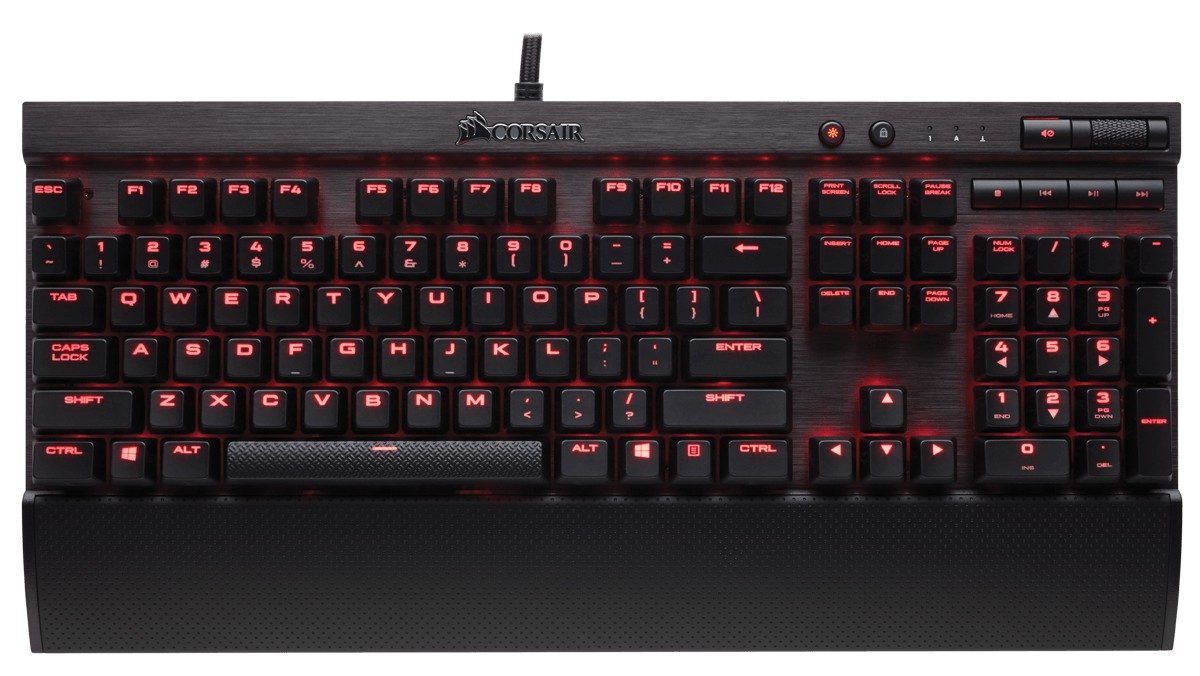 CORSAIR Tastatur K70 LUX QWERTZ Aluminum black anodized Kabelgebunden