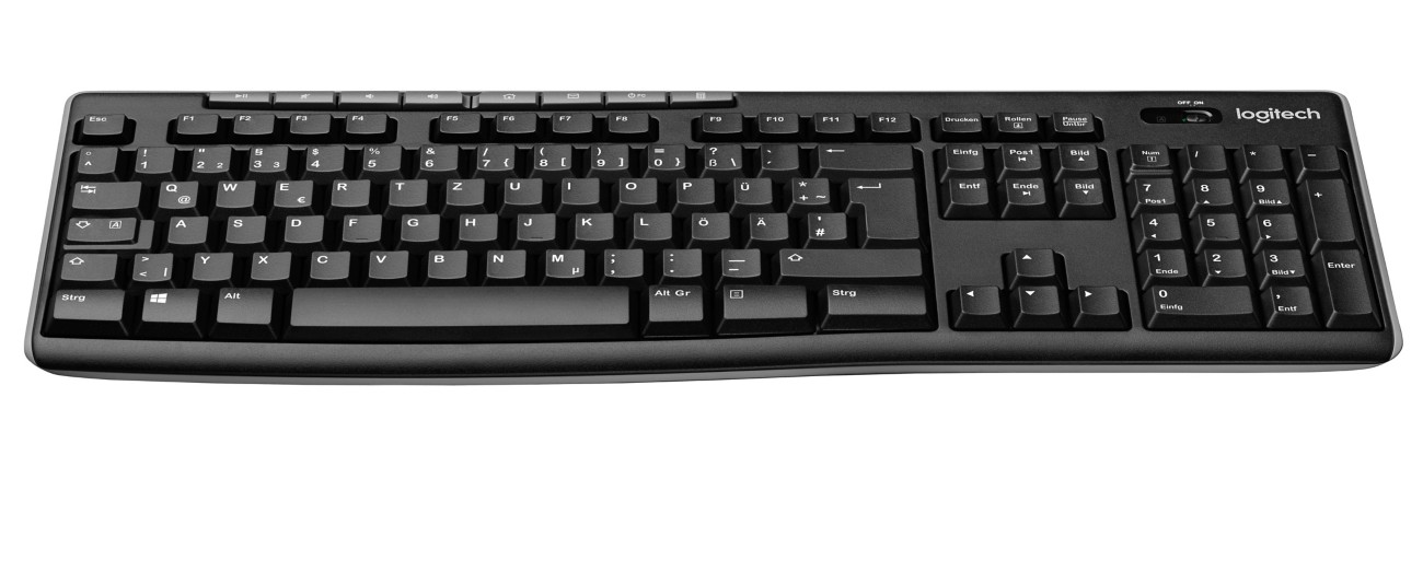 LOGITECH Tastatur K270 QWERTY Schwarz Kabellos