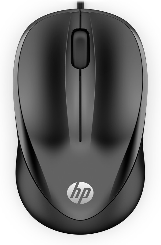 HP 1000 - Mus - høyre- og venstrehåndet - kablet - USB - svart