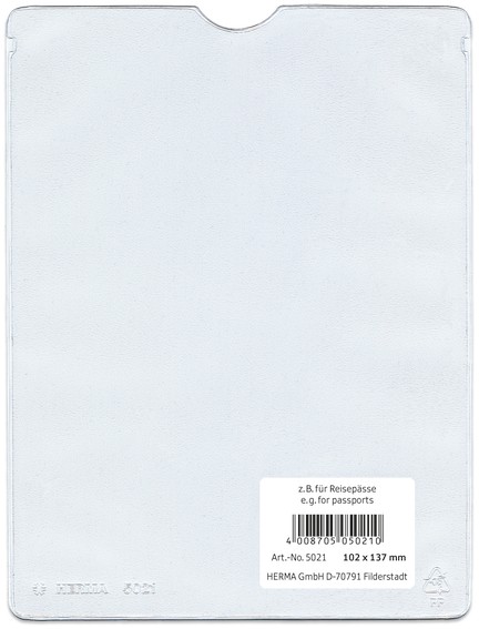 Thumbnail - HERMA Ausweishüllen Transparent PP (Polypropylen) 31 x 22 cm 25 Stück