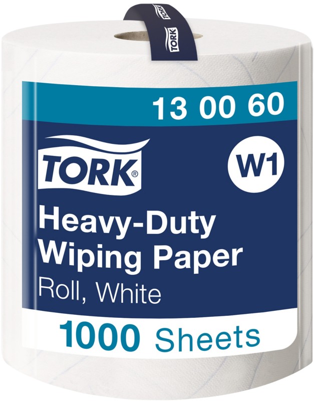 Tork Extra Starke Mehrzweck Papierwischtücher Weiß W1, Rolle, 1 × 1.000 Blatt, 130060