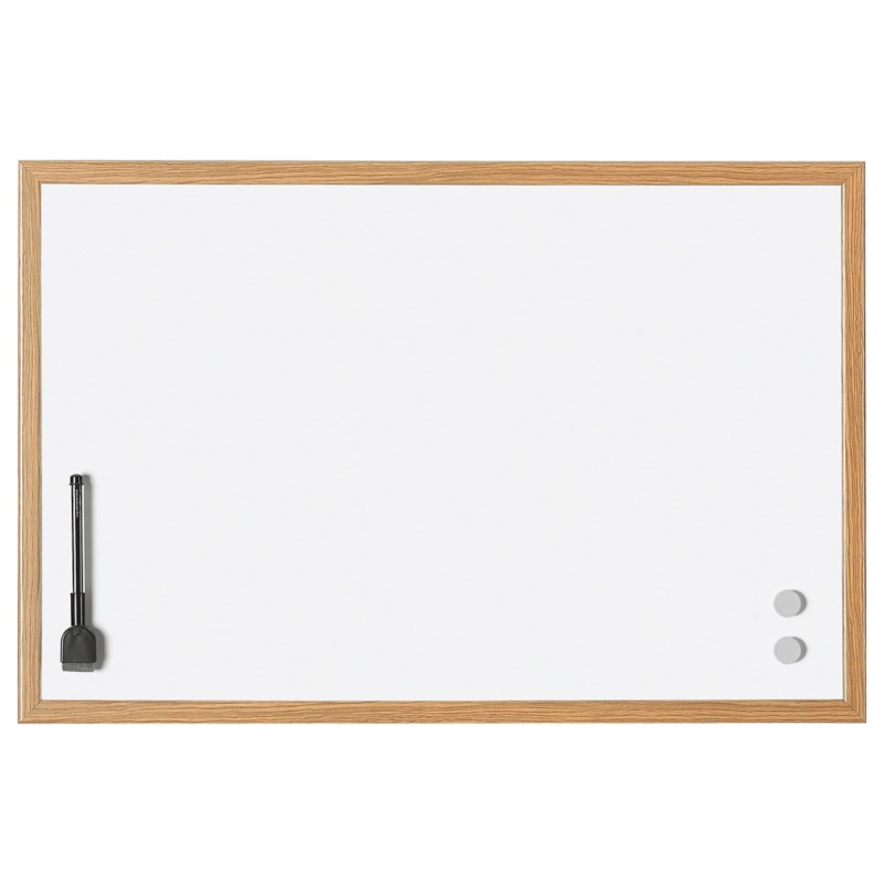 magnetoplan Whiteboard mit MDF Rahmen Magnetisch Wandmontierbar 60 x 40 cm