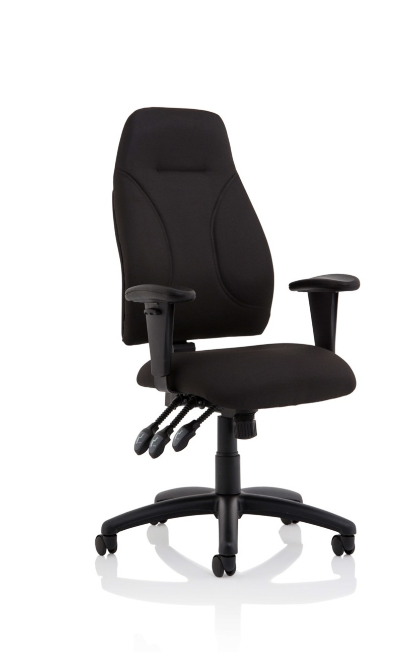 Dynamic Esme Office Chair Basic Tilt Fabric Height-Adjustable Armrest Black 120 Kg Op000232 630 X 610 X 1,110 Mm