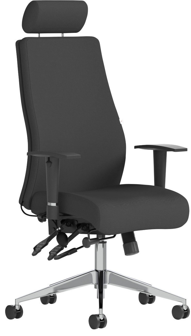 Dynamic Onyx Ergo Posture Chair Basic Tilt Fabric Height-Adjustable Armrest Black 135 Kg Onyx 610 X 670 X 1,400 Mm
