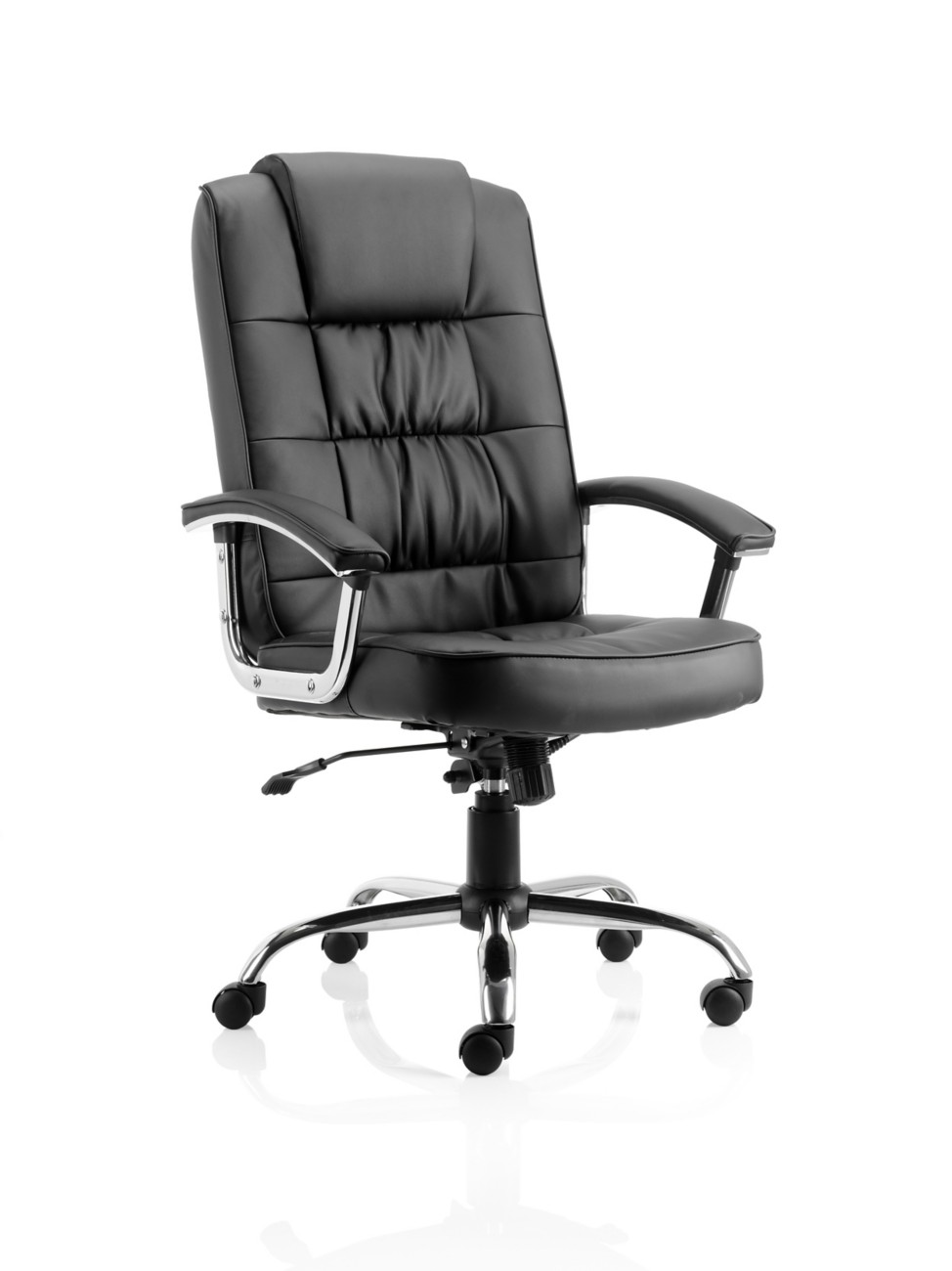 Dynamic Moore Executive Chair Basic Tilt Bonded Leather Fixed Armrest Height-Adjustable Seat Black 125 Kg Moore Deluxe 680 X 680 X 1,130 Mm