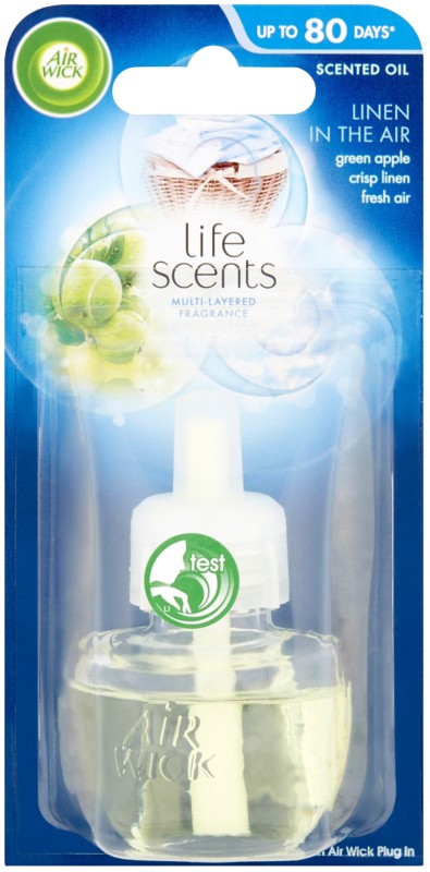 Air Wick Life Scents Air Freshener Refill Multi-Layered Fragrance Green Apple and Linen