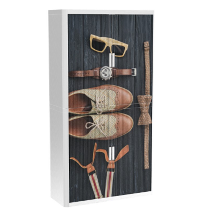 Armoire basse Paperflow EasyOffice avec 4 étagères