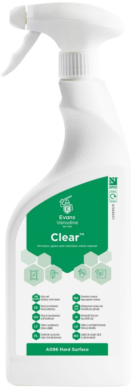 Evans Vanodine Window and Glass Cleaner Clear 750ml Pack of 6