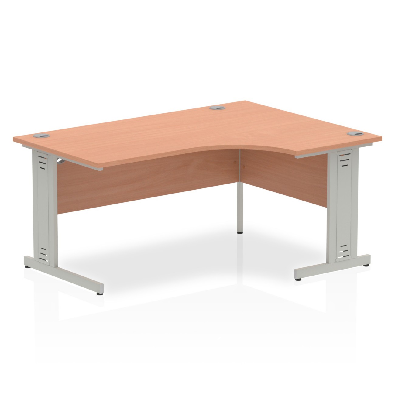 Dynamic Impulse Right Hand Desk Corner Beech Cantilever 1,600 (W) X 1,200 (D) X 730 (H) Mm Mfc (Melamine Faced Chipboard)