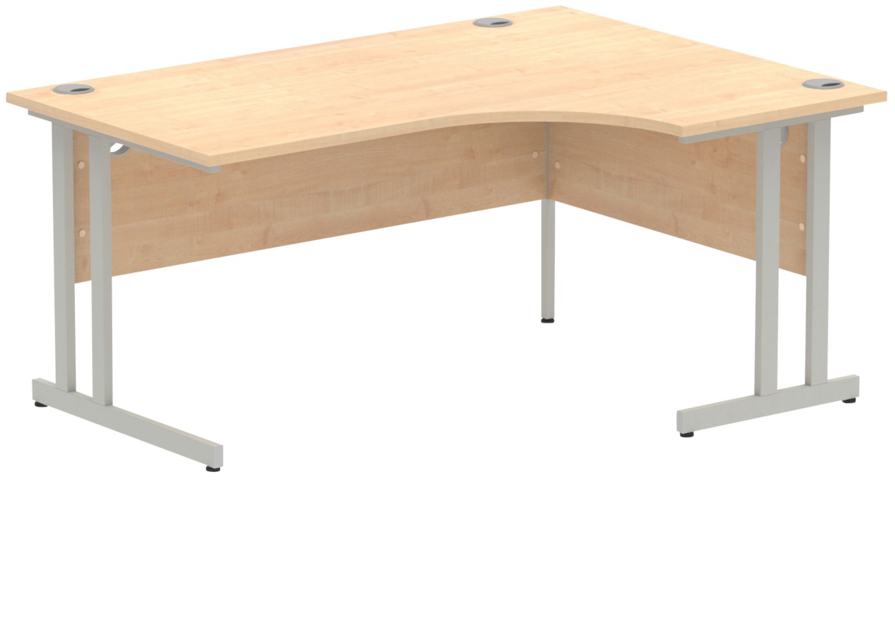 Dynamic Impulse Right Hand Desk Corner Maple Cantilever 1,600 (W) X 1,200 (D) X 730 (H) Mm Mfc (Melamine Faced Chipboard)