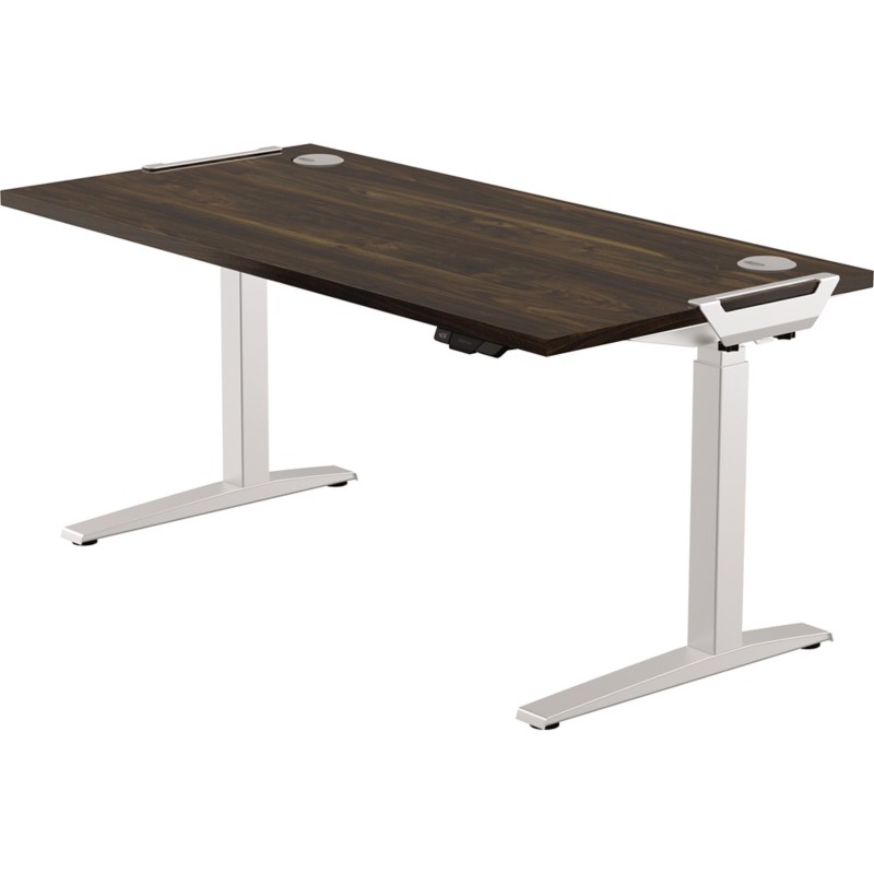 Fellowes Levado Elektrisch Höhenverstellbar Sitz-Stehschreibtisch Rechteckig Walnuss T-Fuß 1.829 (B) x 698 (T) x 1.257 (...