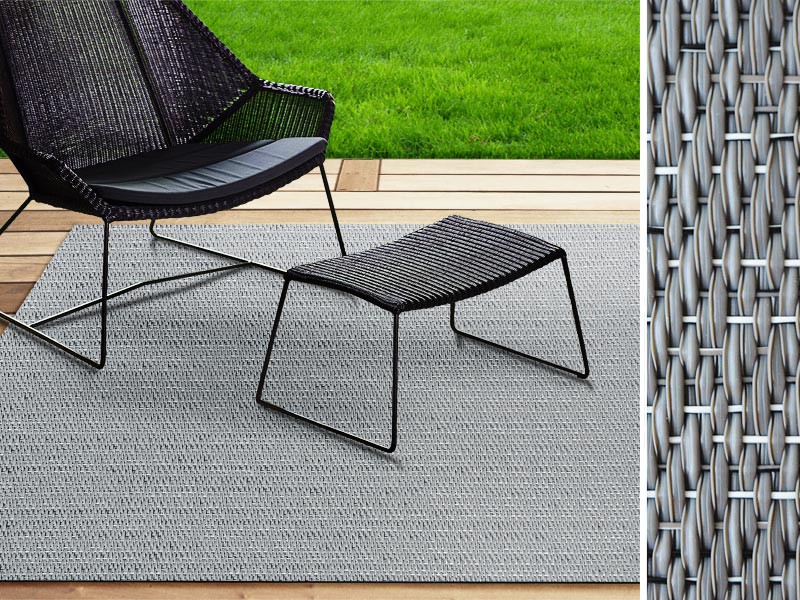 Outdoor-Teppich Casa Pura Geona Grau Vinyl, PET 900 x 1500 mm