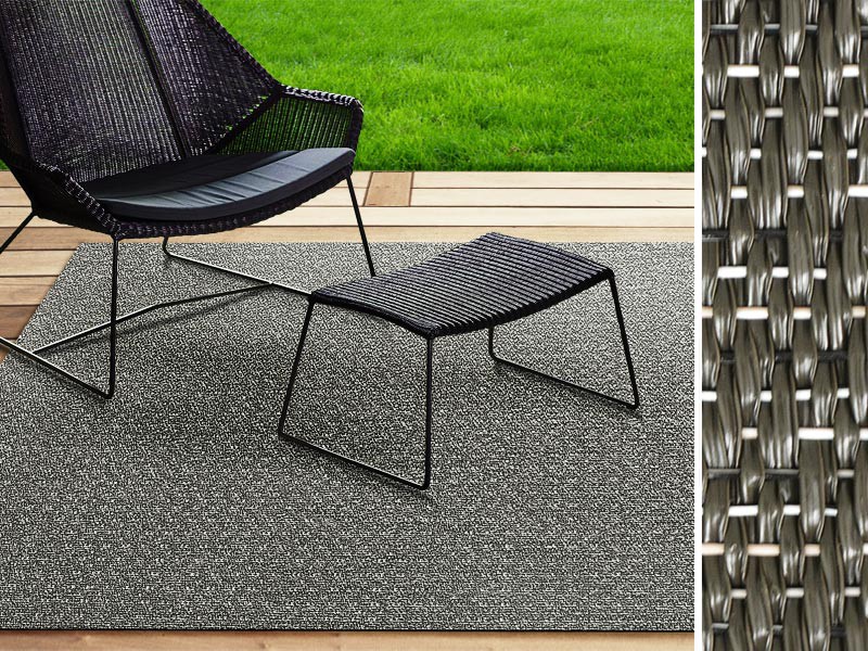 Outdoor-Teppich Casa Pura Mantua Dunkelgrau Vinyl, PET 900 x 1000 mm