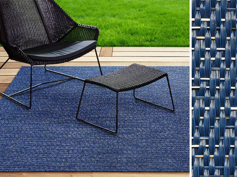 In- & Outdoor-Teppich Casa Pura Pisa Blau Vinyl, PET 1200 x 1800 mm