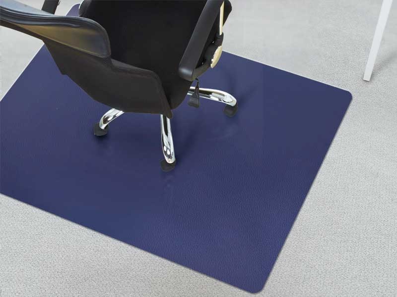 Thumbnail - FLOORDIREKT PRO Bürostuhlunterlage PP (Polypropylen) Teppich Dunkelblau 114 x 150 cm