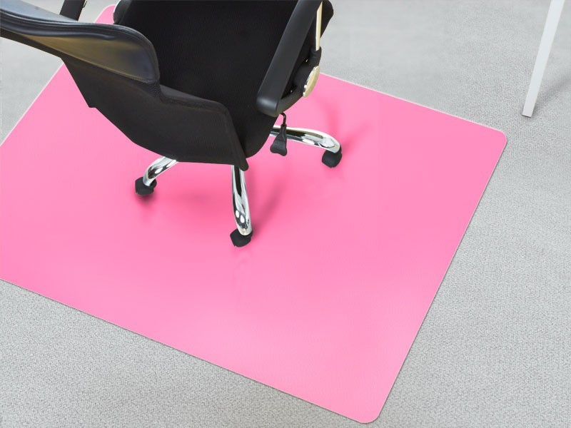 FLOORDIREKT PRO Bürostuhlunterlage PP (Polypropylen) Teppich Rosa 114 x 150 cm