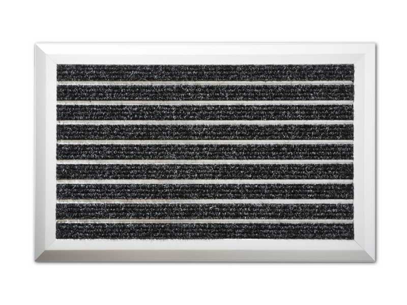 Eingangsmatte Professional Line Optimum Mat Schwarz Aluminium, Grobfaser-Rips 390 x 600 mm