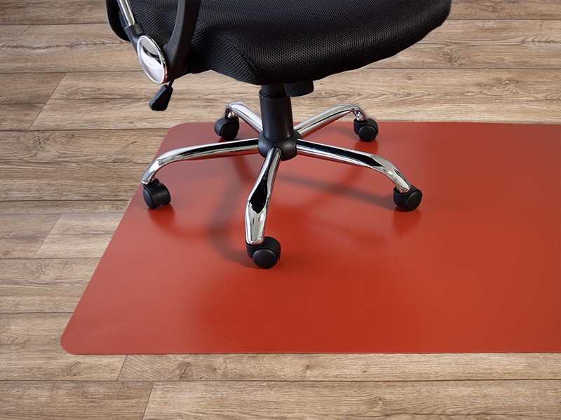 FLOORDIREKT PRO Bodenschutzmatte PP (Polypropylen) Hartböden Rot 114 x 150 cm