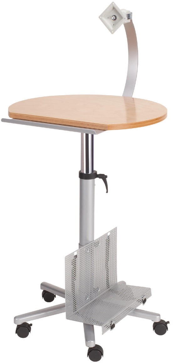 Thumbnail - Maul Stehtisch mit Flachbildschirmträger 9317070 61 x 83,5 x 158,5 cm Silber