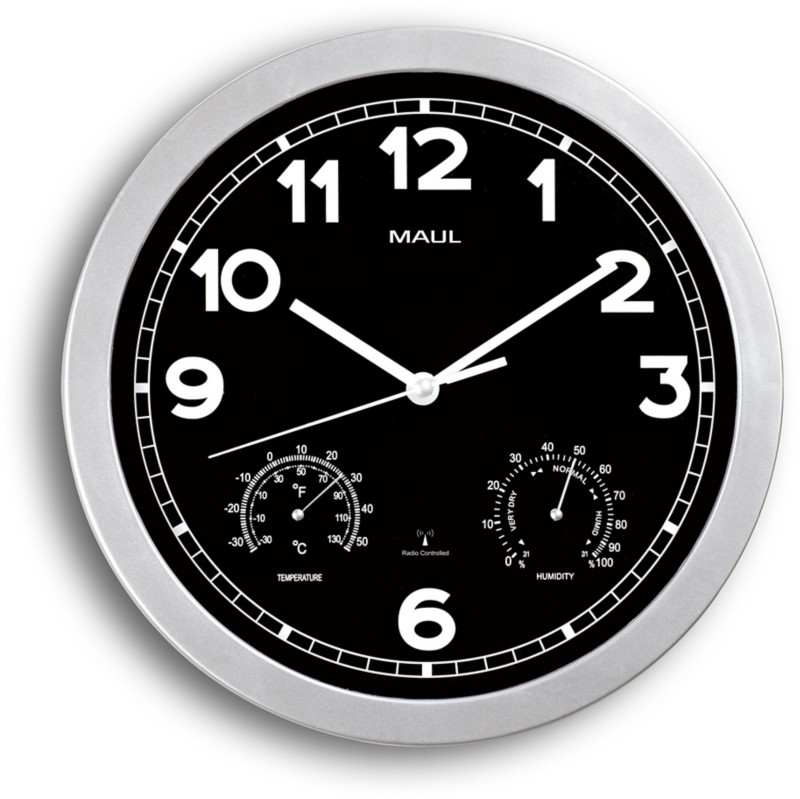 Thumbnail - Maul MAULdrive Analog Wanduhr Schwarz 30 x 30 x 30 x 5 cm