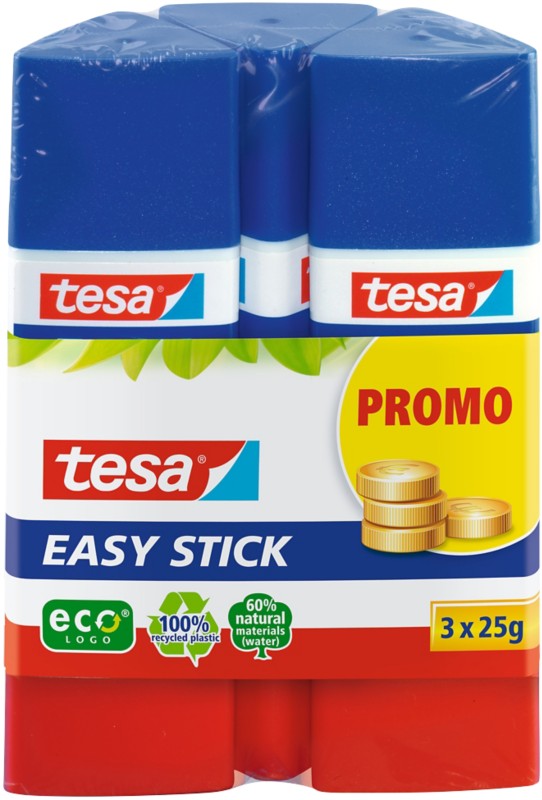 tesa Klebestift Easy Stick 25 g Weiß 57047-00000-00 3 Stück à 25 g