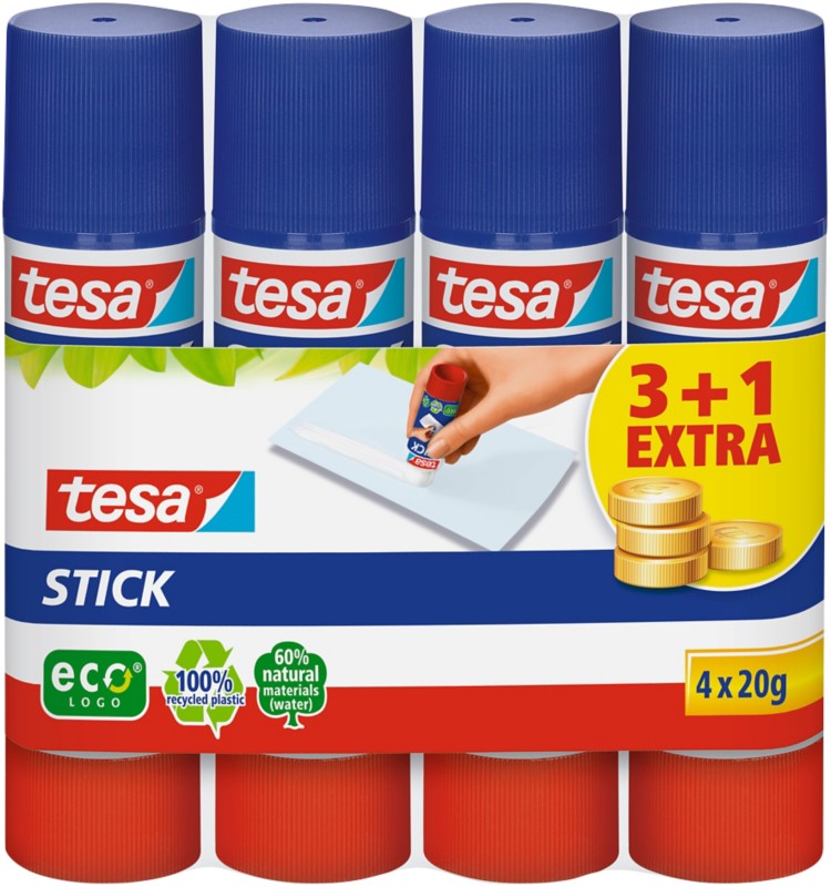 Thumbnail - tesa Klebestift Stick 20 g Weiß 57088-00200-00 4 Stück à 20 g