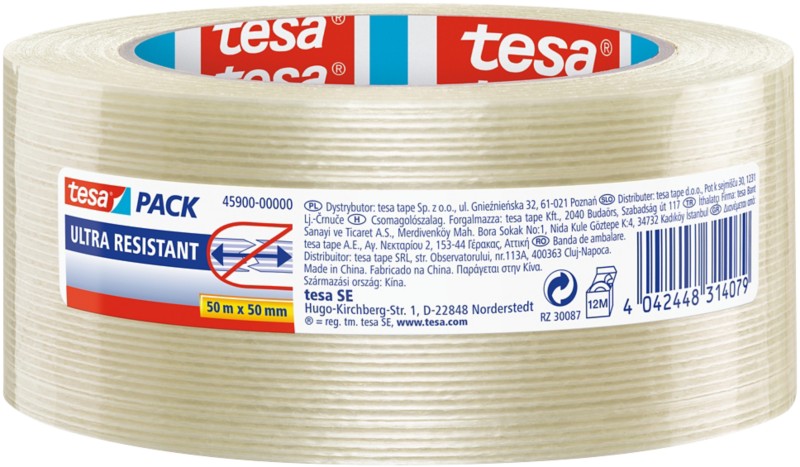 Thumbnail - tesa Filamentband tesapack Ultra Resistant Transparent 50 mm (B) x 50 m (L) PP (Polypropylen) 4574