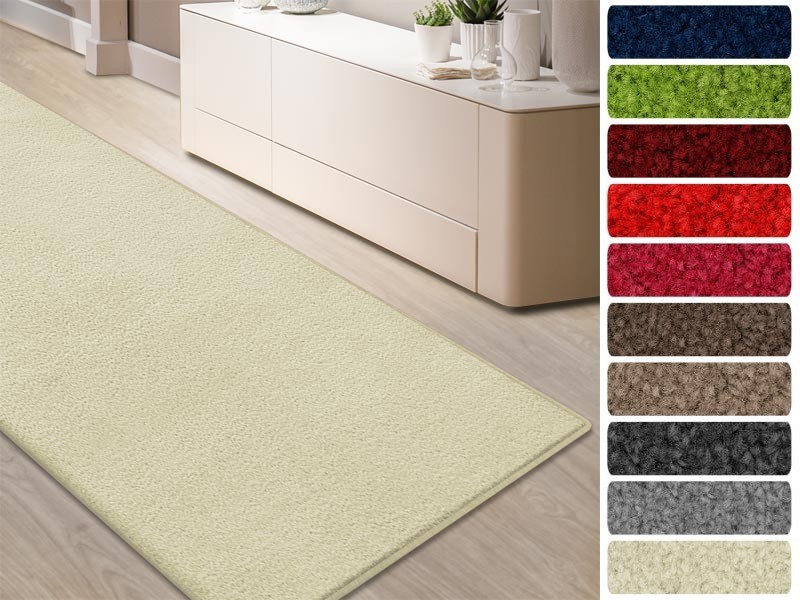 Velours-Teppich Floordirekt STEP Dynasty Velours Creme Polypropylen 660 x 1500 mm