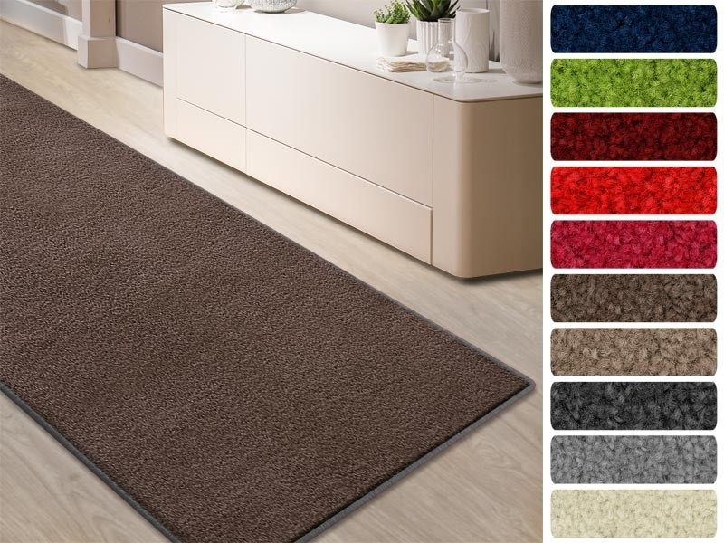Velours-Teppich Floordirekt STEP Dynasty Velours Grau Polypropylen 500 x 1000 mm