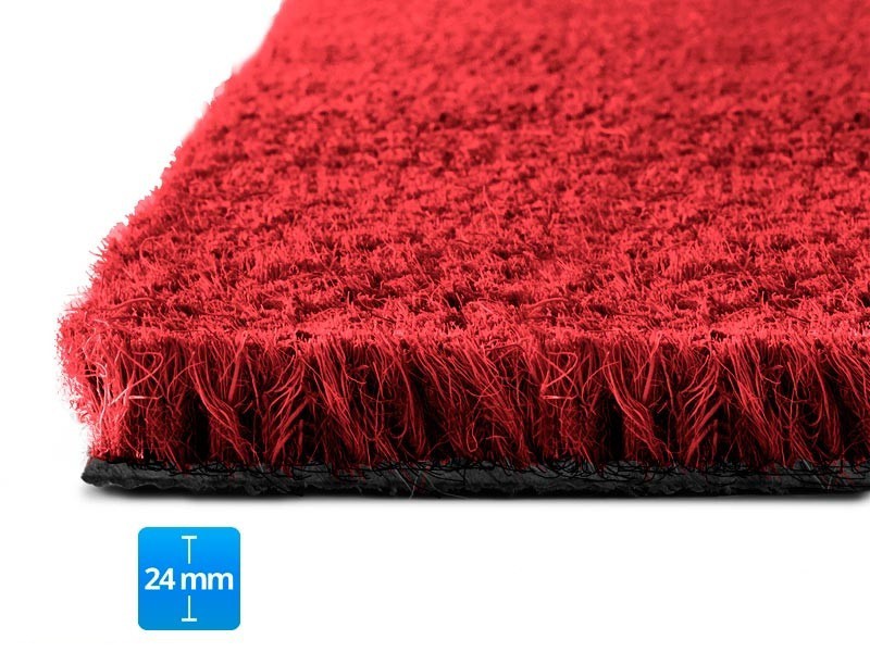 Fußmatte PALMERAS Kokos Rot Kokosfaser, Vinyl 24 mm 800 x 1000 mm