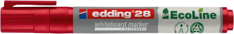 edding 28 Whiteboard-Marker Rot Mittel Rundspitze