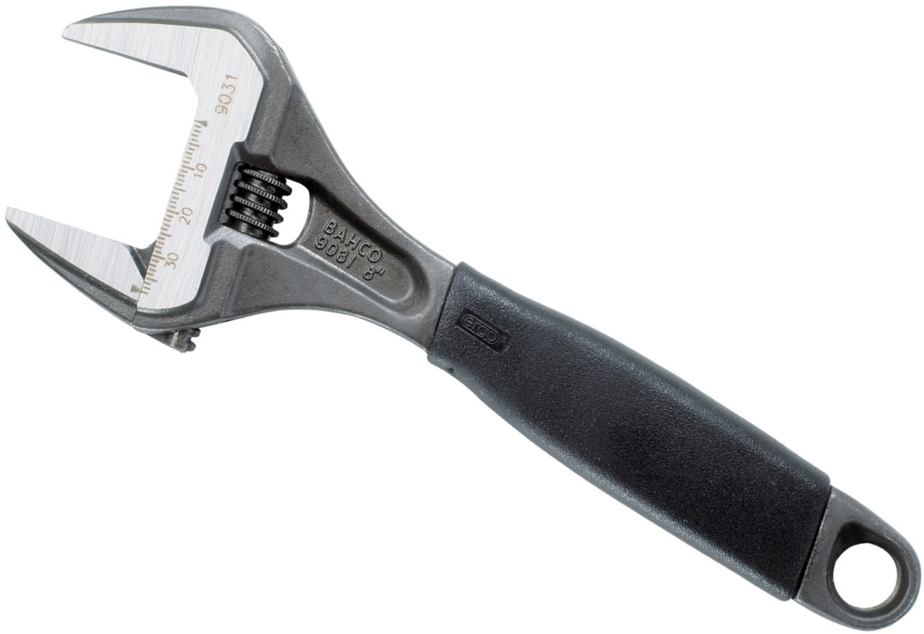 Bahco Adjustable Wrench 9031 Extra Wide Jaw 8In