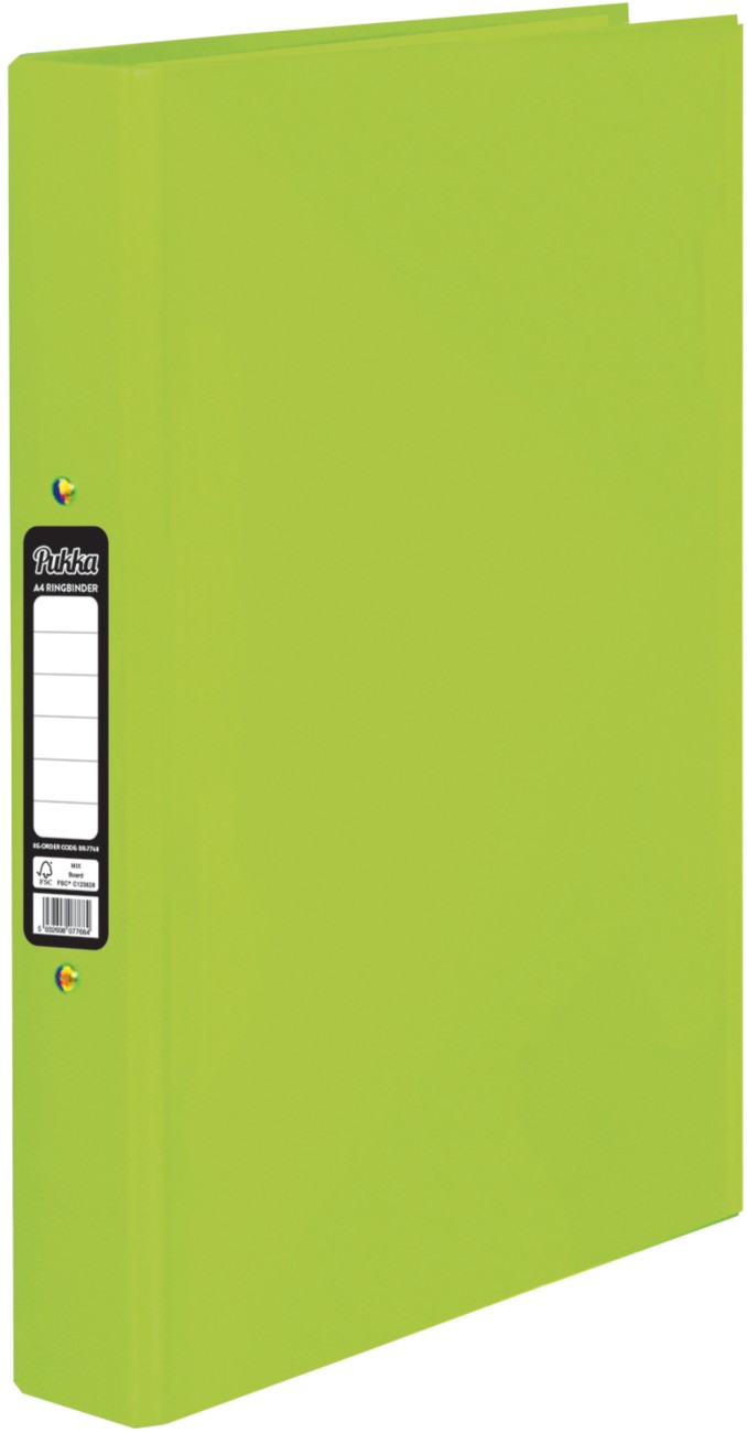 Pukka 25 Mm Ring Binder Laminated Board A4 2 Rings Green Br-7768
