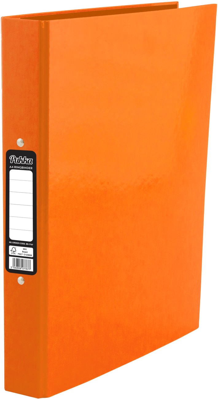 Pukka 25 Mm Ring Binder Laminated Board A4 2 Rings Orange Br-7767