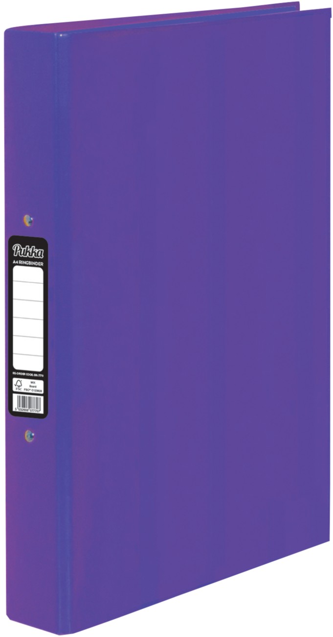 Pukka 25 Mm Ring Binder Laminated Board A4 2 Rings Purple Br-7770