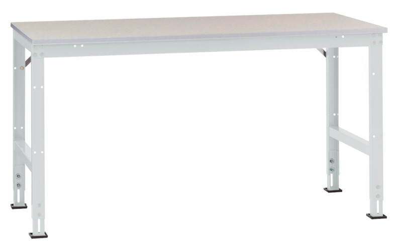 Manuflex Arbeitstisch Universal Standard PVC, Stahl Lichtgrau 2.000 x 1.200 mm