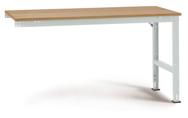 Manuflex Stationär Anbau-Arbeitstisch UNIVERSAL Standard Lichtgrau 1.000 x 800 mm