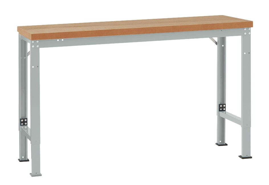 Manuflex Werkbank Kunststoff, Stahl Lichtgrau 2.000 x 700 mm 1101913