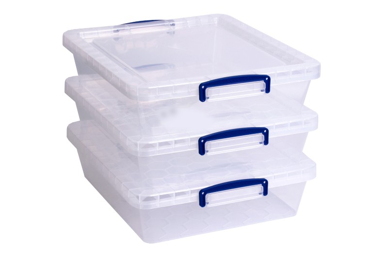 Really Useful Box Aufbewahrungsbox 10,5 l Transparent Kunststoff 38,3 x 46 x 11,3 cm 3 Stück