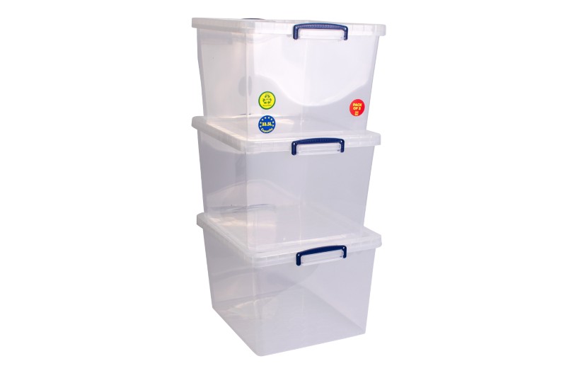 Really Useful Box Aufbewahrungsbox 33,5 l Transparent Kunststoff 38,3 x 46 x 28,5 cm 3 Stück