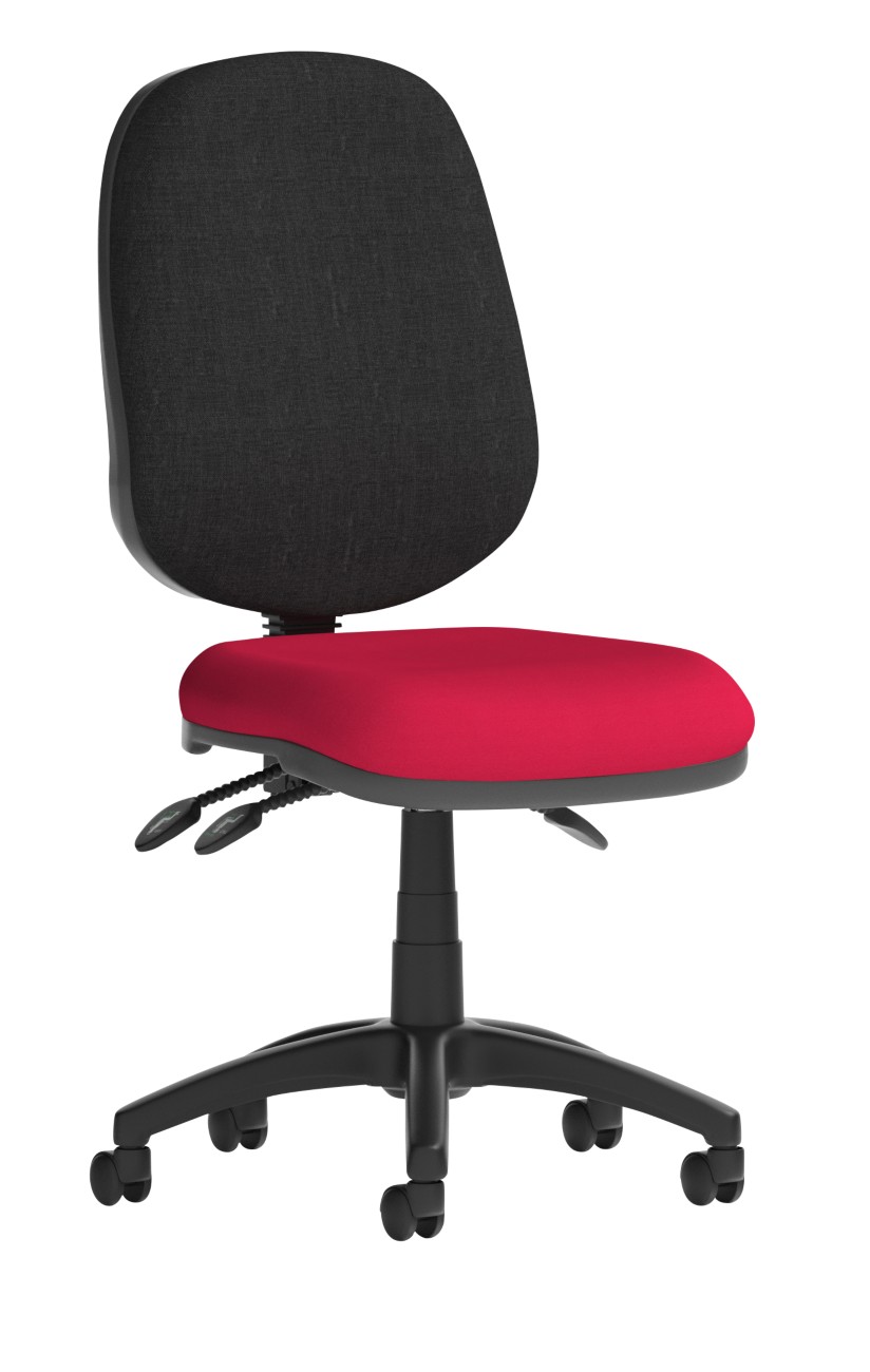 Dynamic Permanent Contact Backrest Task Operator Chair Without Arms Eclipse Plus Iii Black Back, Bergamot Cherry Seat Without Headrest High Back