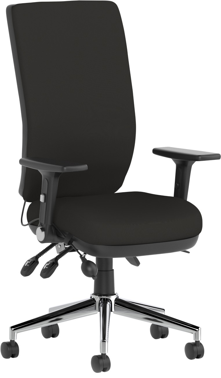 Dynamic Stevia Operator Chair Synchro Tilt Fabric Height-Adjustable Armrest Height-Adjustable Seat Black 110 Kg Chiro 700 X 700 X 1,080 Mm