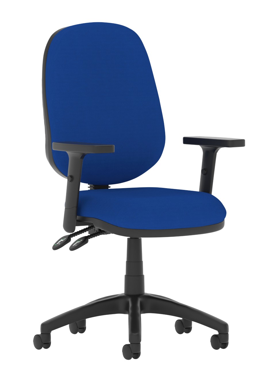 Dynamic Eclipse Ii Operator Chair Permanent Contact Fabric Height-Adjustable Armrest Blue 120 Kg Eclipse Plus Ii 600 X 600 X 970 Mm