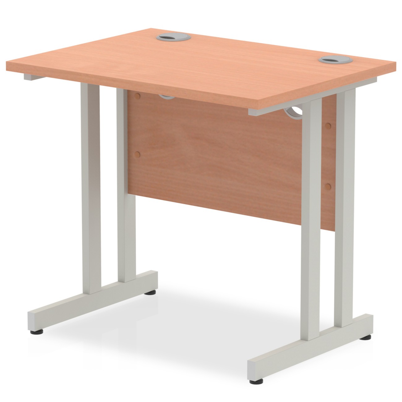 800/600 Rectangle Silver Cantilever Leg Desk Beech - Mi002884 - Image 3
