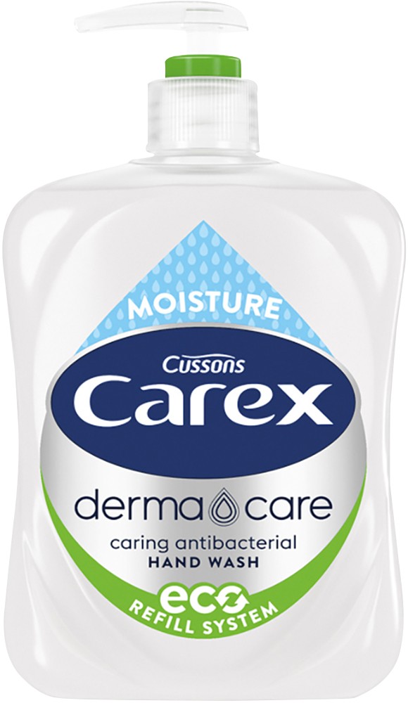 9x Carex Moisture Hand Wash Liquid Dermacare Anti-Bacterial Protect White 500ml - Image 9