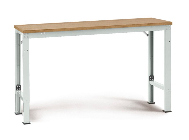 Manuflex Arbeitstisch Stationär Universal Multiplex, Stahl Lichtgrau 1.500 x 800 mm
