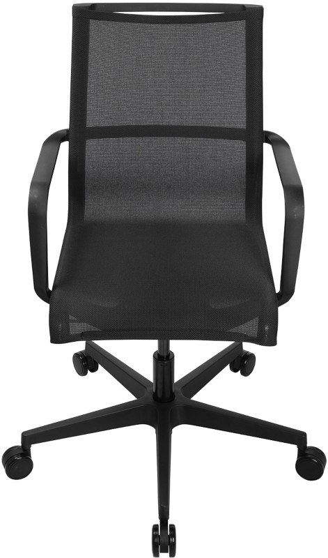 TOPSTAR Bürostuhl Wippmechanik Netzstoff Feste Armlehne Höhenverstellbarer Sitz Schwarz 110 kg Sitness Life 400