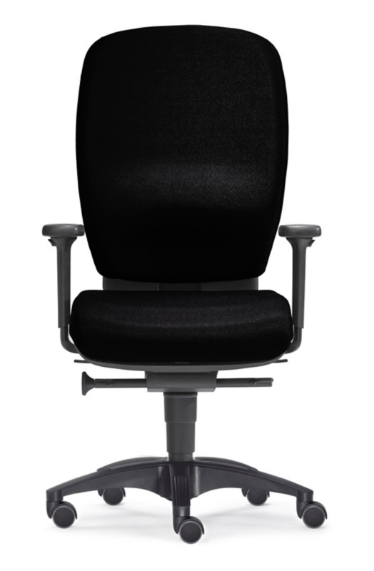 SITWELL STEIFENSAND Bürostuhl Lady Comfort M Ergonomisch mit Armlehnen Schwarz Stoff 130 kg Synchro Tilt