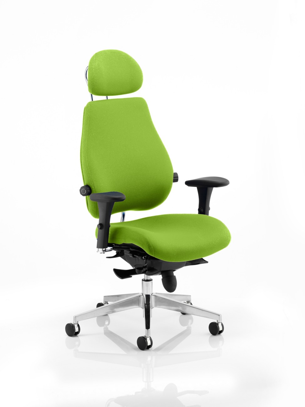 Dynamic Stevia Posture Chair Synchro Tilt Fabric Optional Armrest Green 150 Kg Chiro Plus Ultimate 710 X 690 X 1,220 Mm